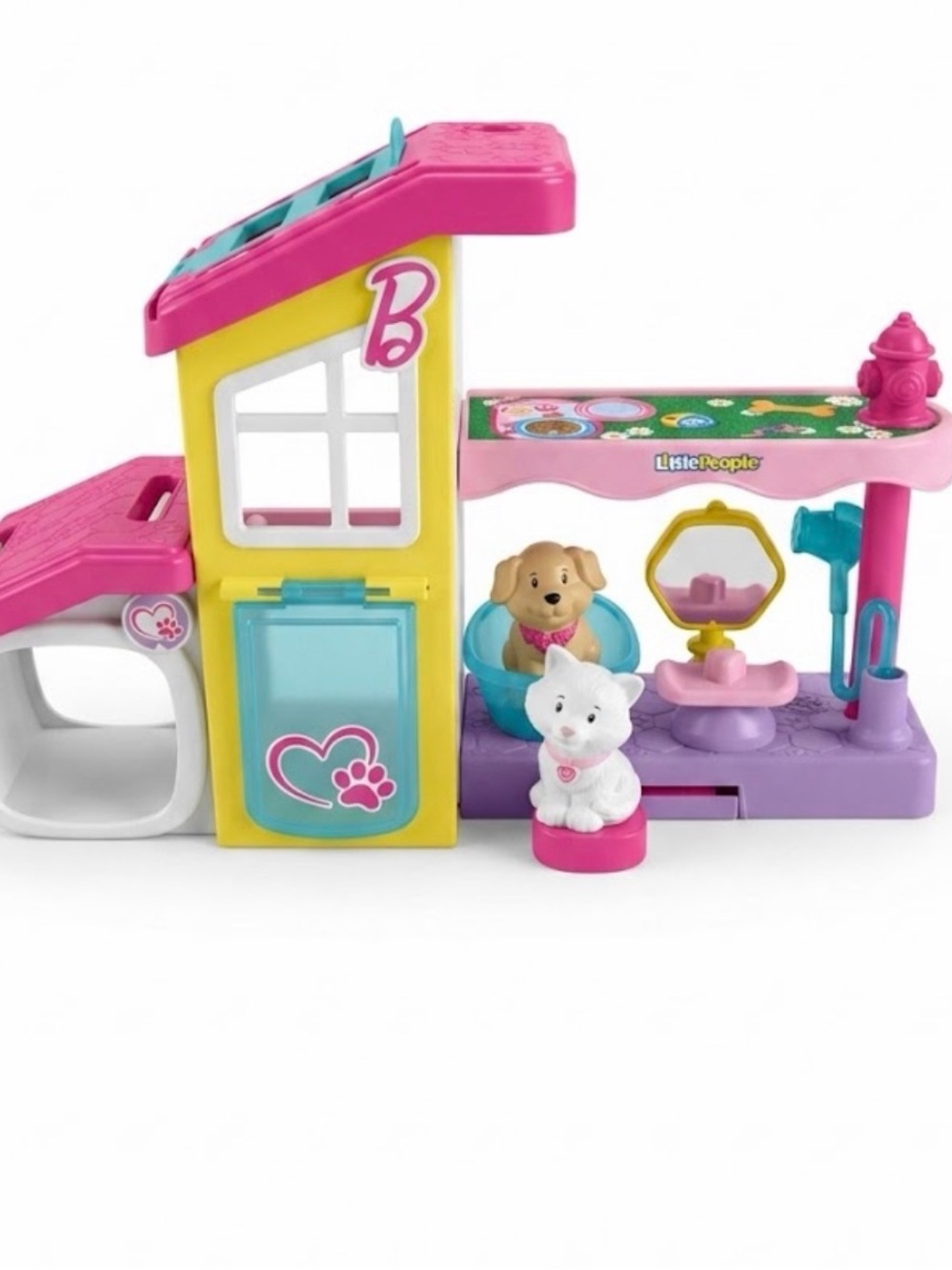 WORKING Little People Fisher Price Barbie Pet Spa Play Figures Toddler Kid Toy